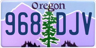 OR license plate 968DJV