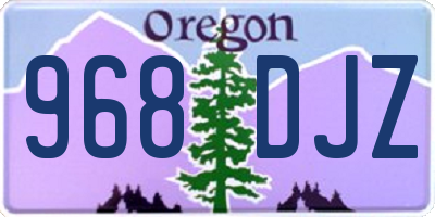 OR license plate 968DJZ