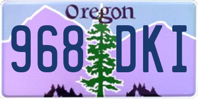 OR license plate 968DKI