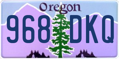 OR license plate 968DKQ