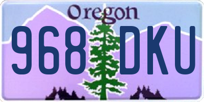 OR license plate 968DKU