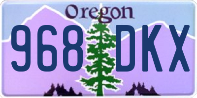 OR license plate 968DKX