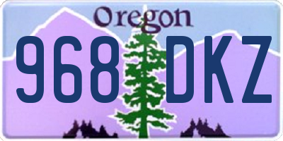 OR license plate 968DKZ