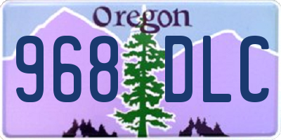 OR license plate 968DLC