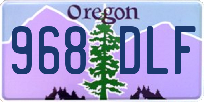 OR license plate 968DLF