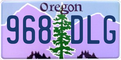 OR license plate 968DLG