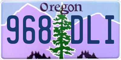 OR license plate 968DLI