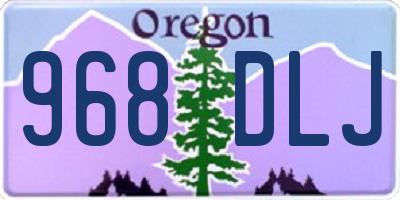 OR license plate 968DLJ