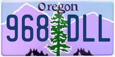 OR license plate 968DLL