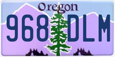 OR license plate 968DLM