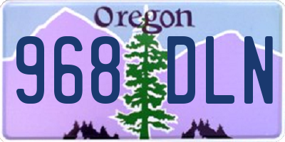 OR license plate 968DLN