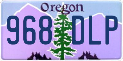 OR license plate 968DLP