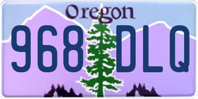 OR license plate 968DLQ