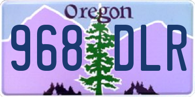 OR license plate 968DLR