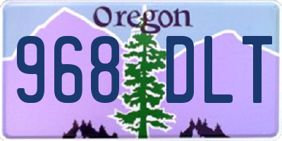 OR license plate 968DLT