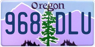 OR license plate 968DLU