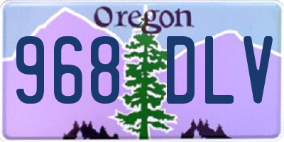 OR license plate 968DLV