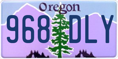OR license plate 968DLY