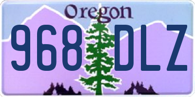 OR license plate 968DLZ