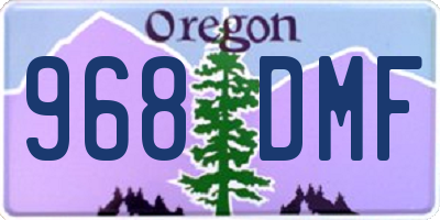 OR license plate 968DMF