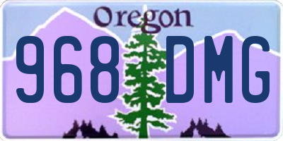 OR license plate 968DMG