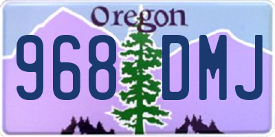 OR license plate 968DMJ