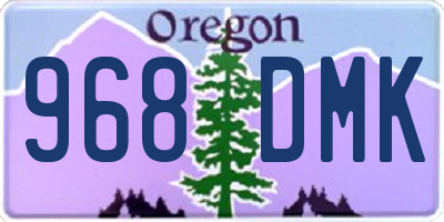 OR license plate 968DMK