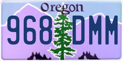 OR license plate 968DMM