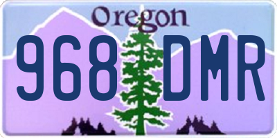 OR license plate 968DMR