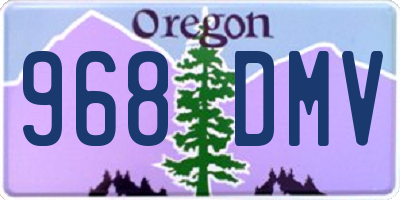 OR license plate 968DMV