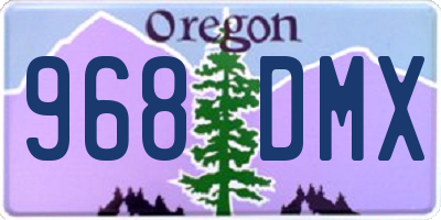 OR license plate 968DMX