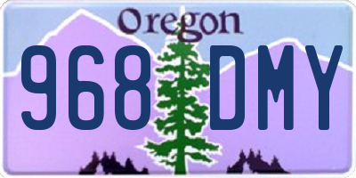 OR license plate 968DMY