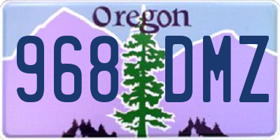 OR license plate 968DMZ