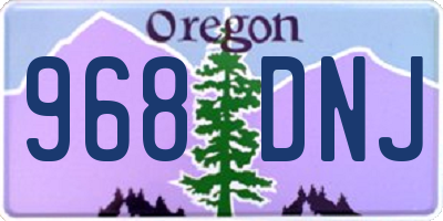 OR license plate 968DNJ