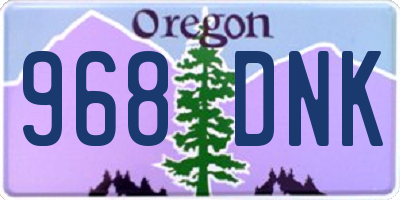 OR license plate 968DNK