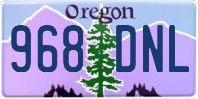OR license plate 968DNL
