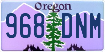 OR license plate 968DNM