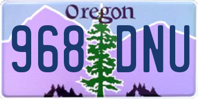 OR license plate 968DNU