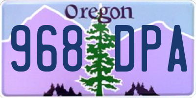 OR license plate 968DPA