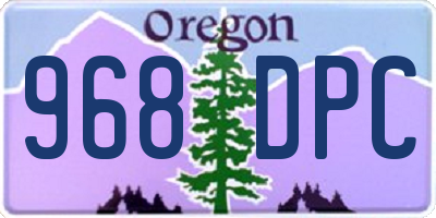 OR license plate 968DPC