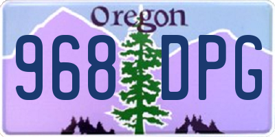 OR license plate 968DPG
