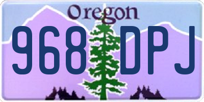 OR license plate 968DPJ