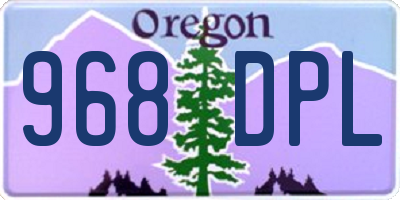 OR license plate 968DPL