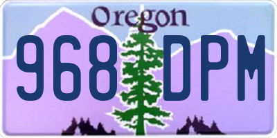 OR license plate 968DPM