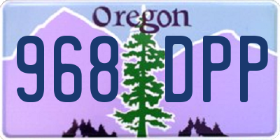 OR license plate 968DPP