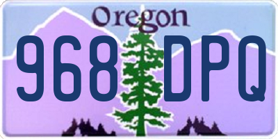 OR license plate 968DPQ