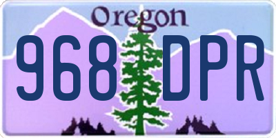 OR license plate 968DPR