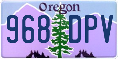 OR license plate 968DPV