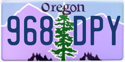 OR license plate 968DPY
