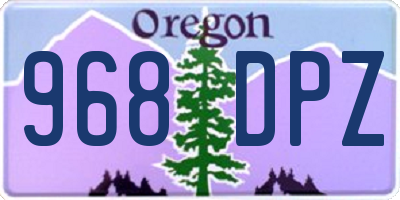 OR license plate 968DPZ